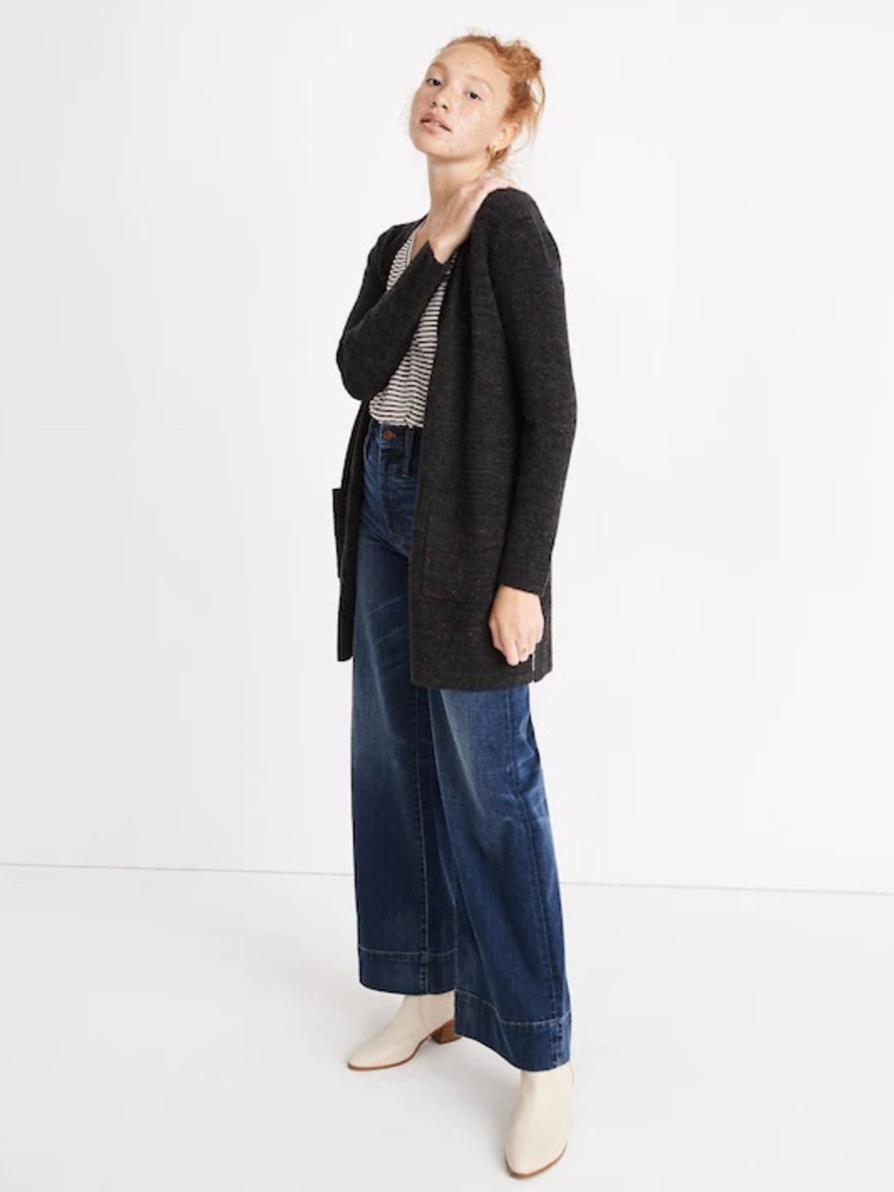 Madewell Donegal Kent Cardigan Sweater in Coziest Yarn XS Wool Blend oversized